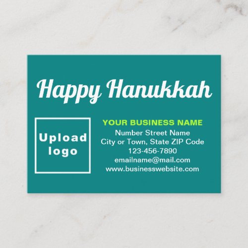 Business Hanukkah Greeting on Teal Green Enclosure Card