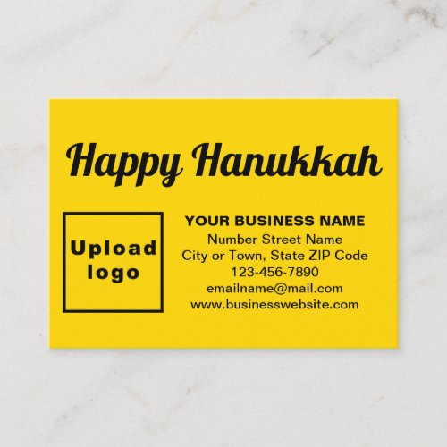 Business Hanukkah Greeting on Yellow Enclosure Card