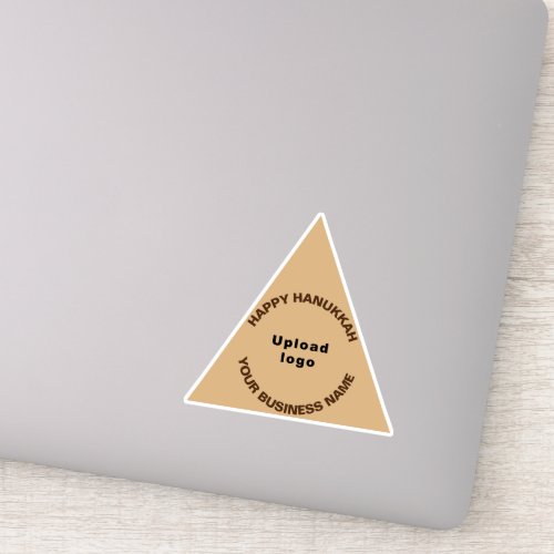 Business Hanukkah Light Brown Triangle Vinyl Sticker