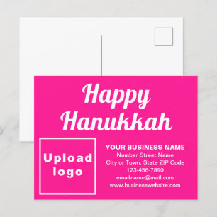 Business Hanukkah Pink Holiday Postcard