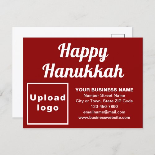 Business Hanukkah Red Holiday Postcard