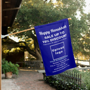 Business Hanukkah Sale on Blue Flag