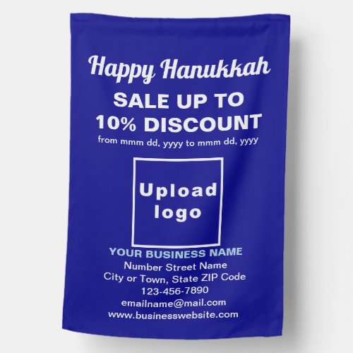 Business Hanukkah Sale on Blue Flag