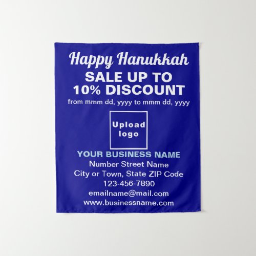 Business Hanukkah Sale on Blue Tapestry