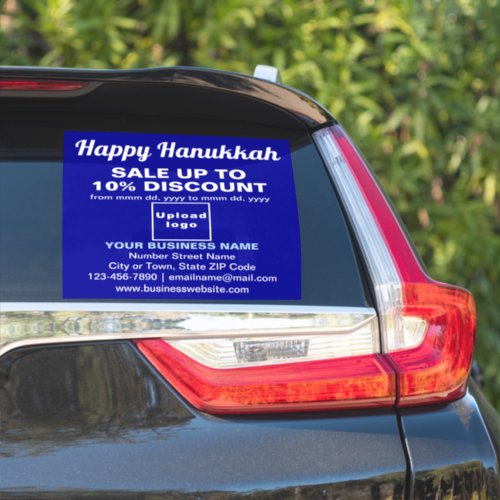 Business Hanukkah Sale on Blue Vinyl Sticker