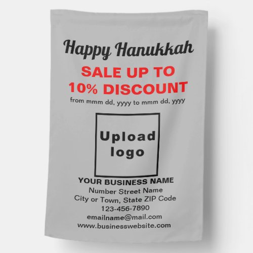 Business Hanukkah Sale on Gray Flag