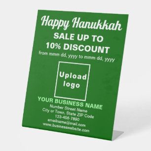 Business Hanukkah Sale on Green Pedestal Sign