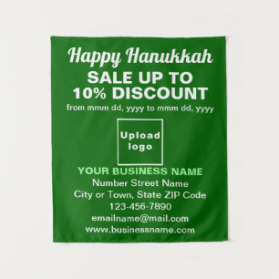 Business Hanukkah Sale on Green Tapestry