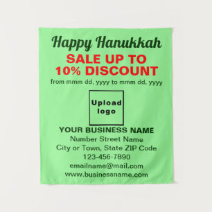 Business Hanukkah Sale on Light Green Tapestry