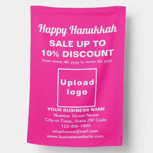 Business Hanukkah Sale on Pink Flag