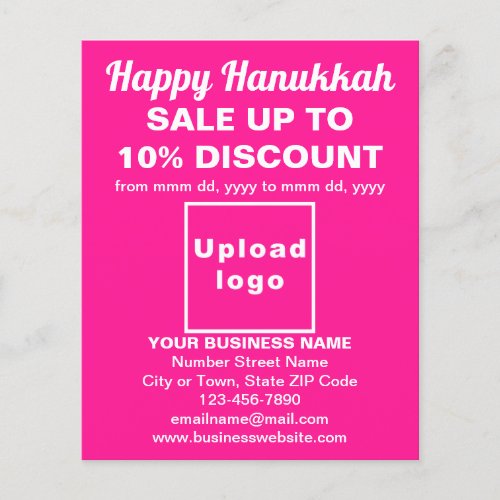 Business Hanukkah Sale on Pink Flyer