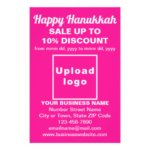 Business Hanukkah Sale on Pink Photo Paper Print