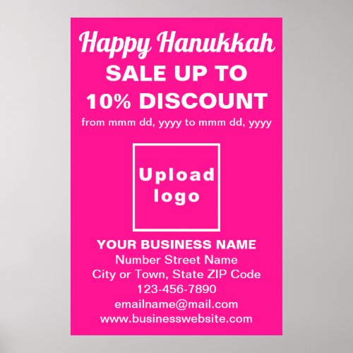 Business Hanukkah Sale on Pink Poster