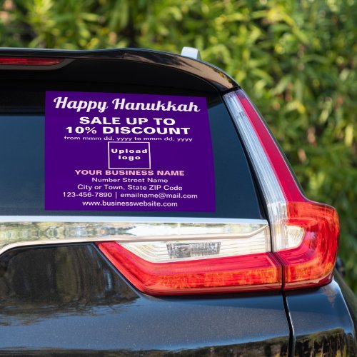 Business Hanukkah Sale on Purple Vinyl Sticker