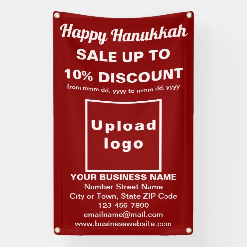 Business Hanukkah Sale on Red Banner