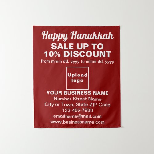 Business Hanukkah Sale on Red Tapestry