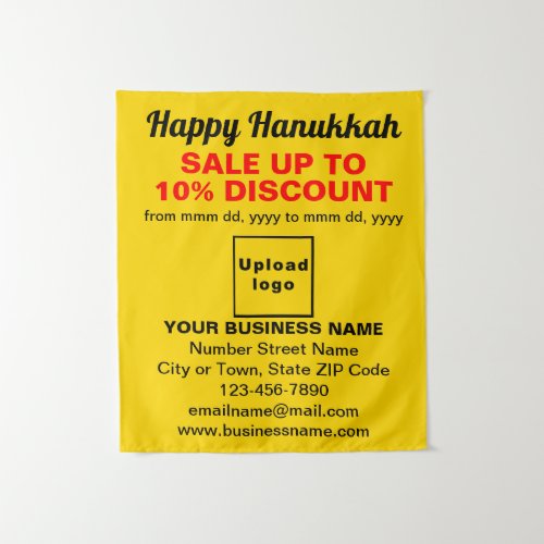 Business Hanukkah Sale on Yellow Tapestry