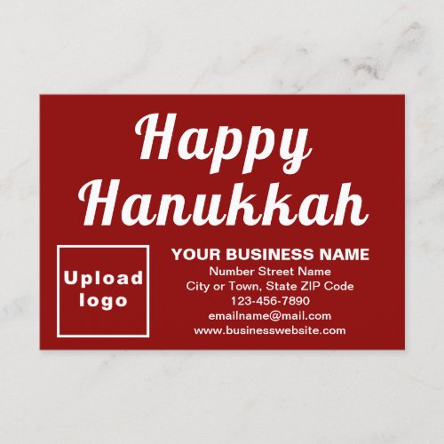 Business Hanukkah Small Red Flat Card