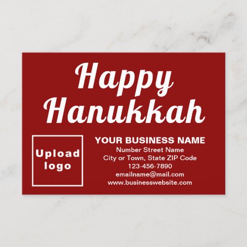 Business Hanukkah Small Red Flat Greeting Card