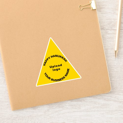 Business Hanukkah Yellow Triangle Vinyl Sticker