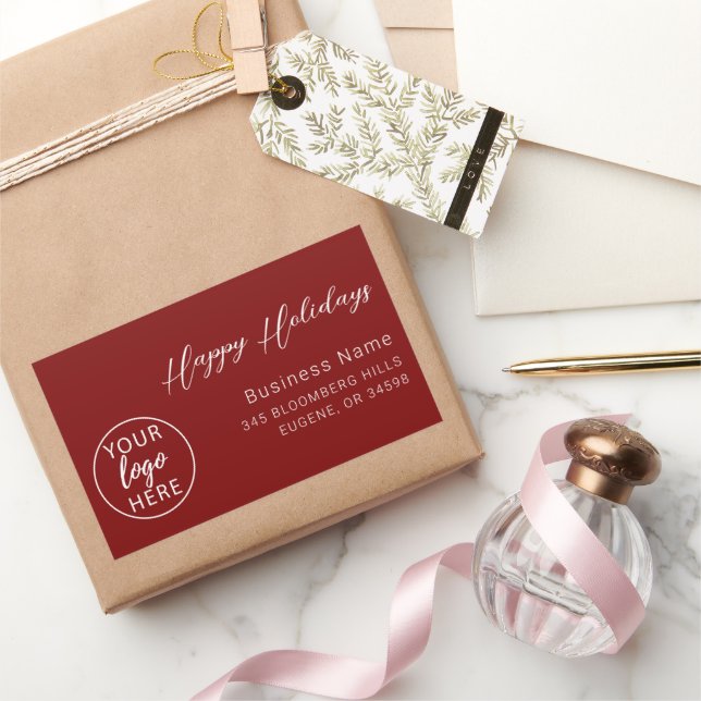 Business Happy Holidays  Rectangular Sticker (Gifting)