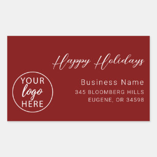 Business Happy Holidays Rectangular Sticker