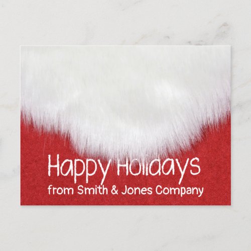 Business Happy Holidays Santas Beard Holiday Postcard