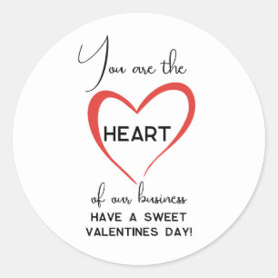 Business Heart Appreciation Client Customer Classic Round Sticker