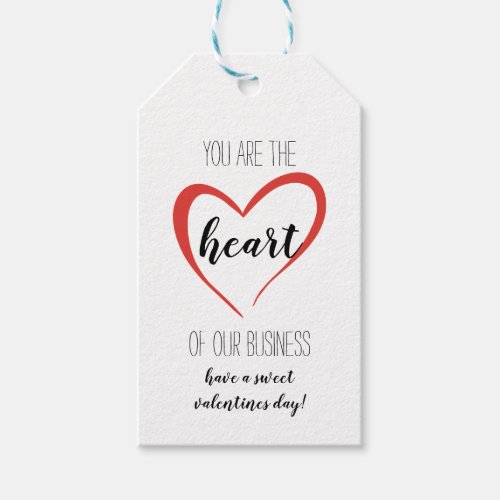Business Heart Appreciation Client Customer Gift Tags