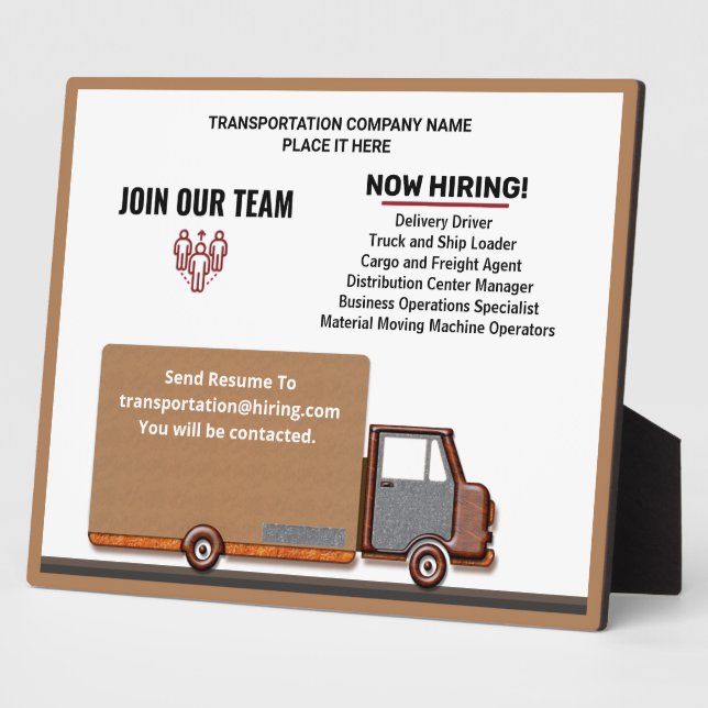 Business Help Wanted Now Hiring Sign Personalize  Plaque (Side)