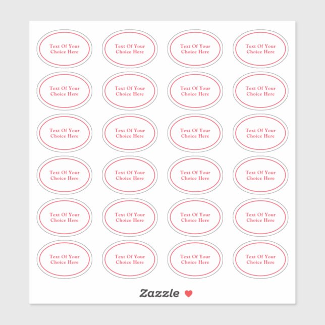 Business | Hobby | Craft Oval Labels Your Text (Sheet)