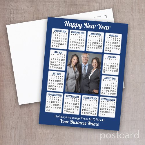 Business Holiday Card _ 2024 Calendar _ Photo