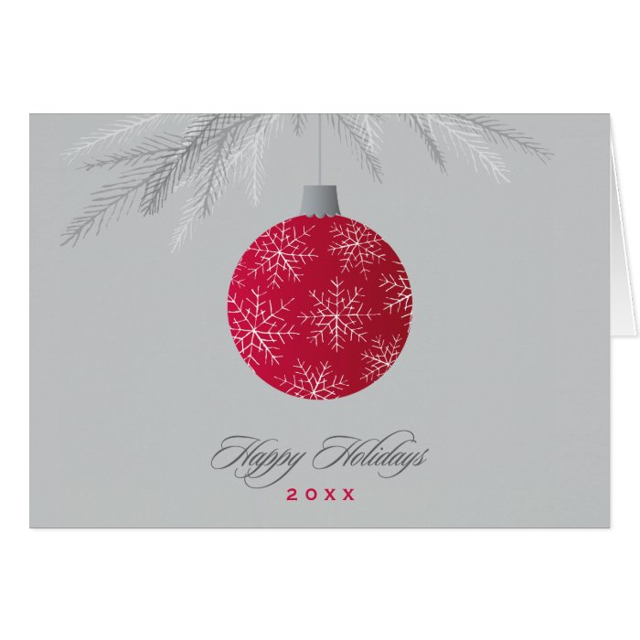 Business Holiday Cards  Snowflake Ornament Design