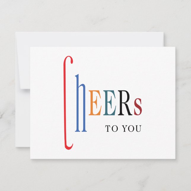 Business Holiday Greeting Cheers Corporate Card (Front)