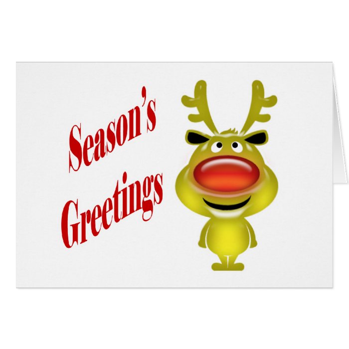 Business holiday greeting funny reindeer greeting cards