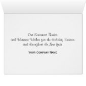 Business holiday greeting funny reindeer silver (Inside Horizontal (Bottom))