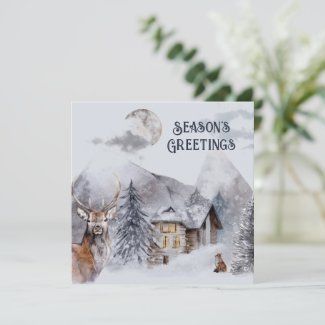 Business Holiday Seasons Greetings Watercolor 