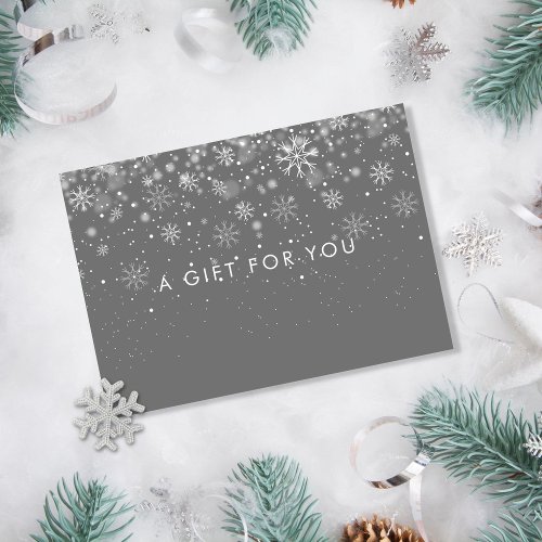 Business Holiday Snowflakes Gift Certificate