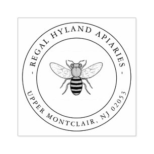 Business Honey Bee Personalized Rubber Stamp