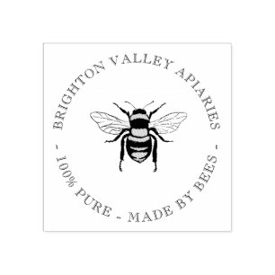 Business Honey Bee Personalized Rubber Stamp