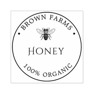 Business Honey Bee Personalized Rubber Stamp