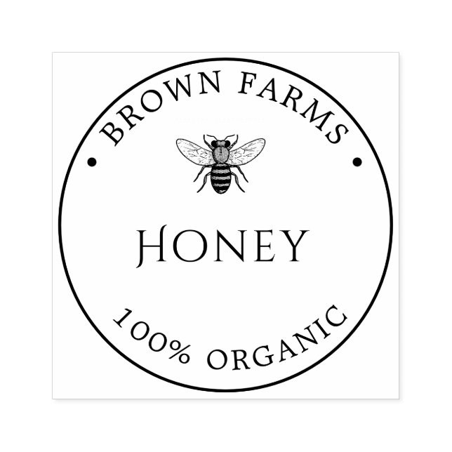 Business Honey Bee Personalized Rubber Stamp (Imprint)