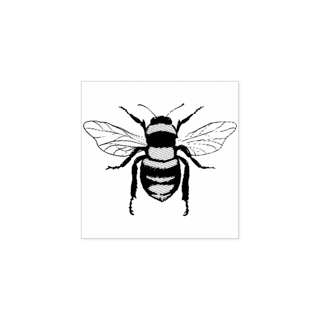 Business Honey Bee Personalized Rubber Stamp (Imprint)