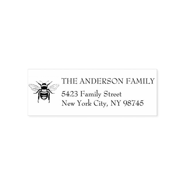 Business Honey Bee Personalized Self-inking Stamp (Design)