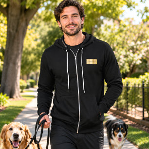 Business horizontal logo dog walker professionals hoodie