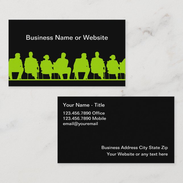 Business HR Recruitment Business Cards (Front/Back)