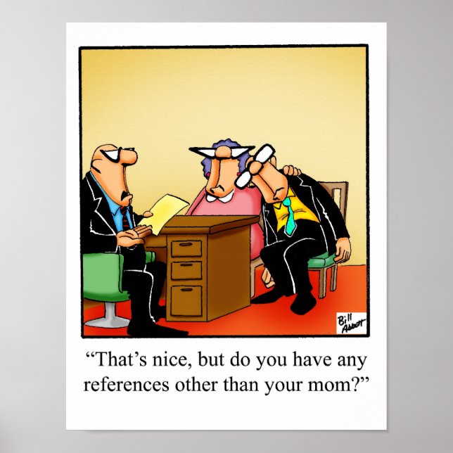Business Humor "Mom Reference" Poster (Front)