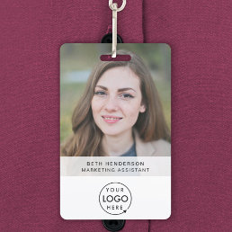 Business ID Card | Modern Large Photo Employee Badge
