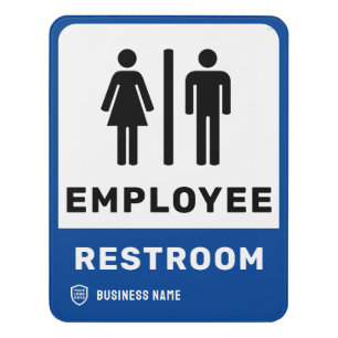 Business ID Logo   Employee Restroom Door Sign