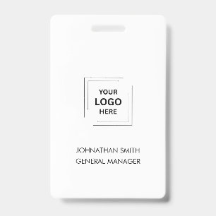 Business ID Logo Modern Custom Employee Badge